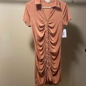 Mocha Knit S/S Bodycon Mini Dress M